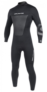 Neopren Rise Fullsuit Back Zip D/L Black 