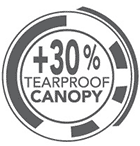 30% more tear proof canopy cloth