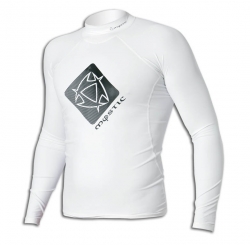 Lycra Star Rash Vest Long sl. - White  