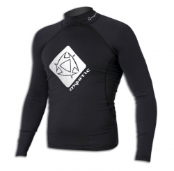 Lycra Star Rash Vest Long sl. - Black  