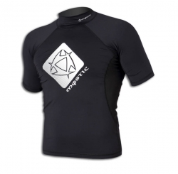 Lycra Star Rash Vest Short sl. Black 