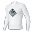 Lycra Star Rash Vest Long sl. - White  