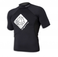 Lycra Star Rash Vest Short sl. Black 