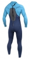 Neopren Kids Rise Fullsuit Back Zip Navy/Cyan 