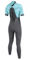 Neopren Spark Shorty Arm Women Back Zip Graphite/Blue 