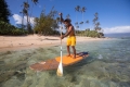 SUP Pádlo Bamboo Carbon 50%  7,25''; 2-dílné  