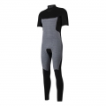 Neopren Mission Short Arm Back Zip Black  