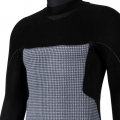 Neopren Mission Short Arm Back Zip Black  